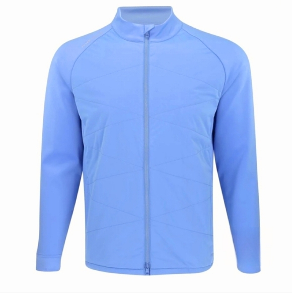 Peter Millar Merge Hybrid Men's Jacket Light Blue Full Zip Coat Size - L